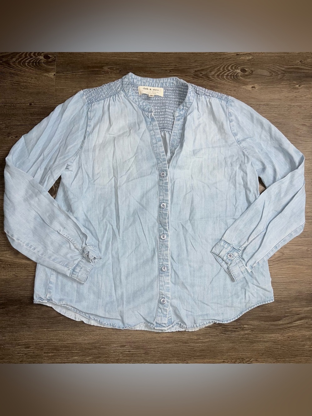 Anthropologie Cloth & Stone Button Down Shirt L Coastal Euro-summer Western